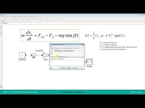 E-Course EV Sec 8 - Solving Differential Equation of Vehicle Model with MATLAB Simulink