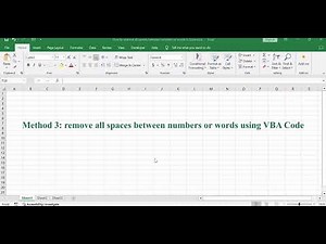 How to remove all spaces between numbers or words in Excel