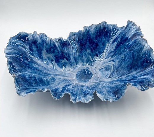 Handmade Porcelain Beach Bowl Sculpture: Coastal Ceramic Centerpiece - Etsy