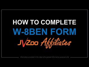 How to Complete W-8BEN Form for JVZoo Affiliates