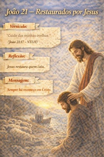 Devocional Evagelho de Joao Capítulo 21—Restaurados por Jesus #ler_ouvir #devocional #logos&letras