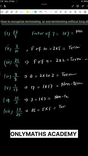 terminating and non terminating decimal l class 9 maths l #numbersystem