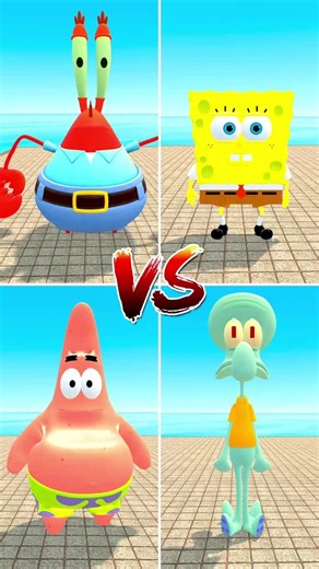 SpongeBob and friends fight #gmod #garrysmod #spongebob