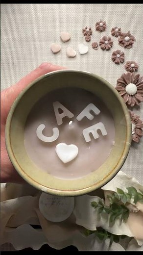 Kaffee oder Tee ?⬇️ #diy #candlemaking #handmade #kerzen #youtubeshorts #shorts