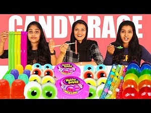 CANDY RACE WITH SPOON VS FORK VS CHOPSTICK CHALLENGE🤩| PULLOTHI