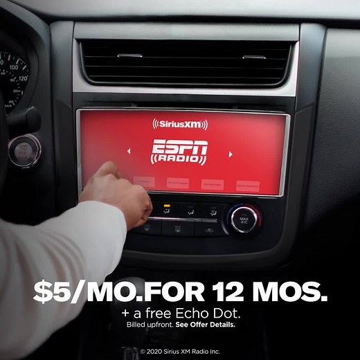 180 reactions · 42 shares | Turn your radio back on today! Pay $5/mo. for your first 12 mos. PLUS a free Echo Dot to listen at home. Billed upfront. Fees and taxes apply. See Offer Details. Enjoy ad-free music, plus talk, comedy, news, sports and more in your car and on the SiriusXM app with the Select package. Subscribe today! | SiriusXM | Facebook