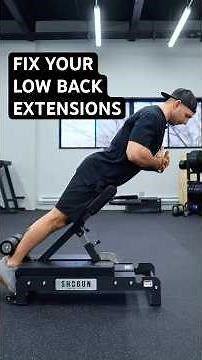 Low Back Pain & Low Back Extensions