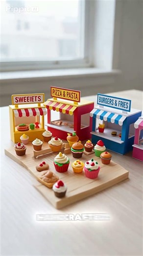 I Built a Miniature Theme Park Entrance & Ticket Booth 🎟️ DIY Craft