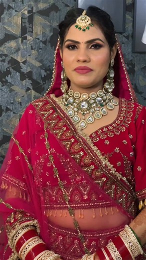 Mandeep Makeover on Instagram: "My beautiful bride pooja Book your appointment 📞9467740688 location-near shah satnam g boys school sirsa #trendingreels #trendingsongs #makeuptutorial #makeuplook #makeuplover"