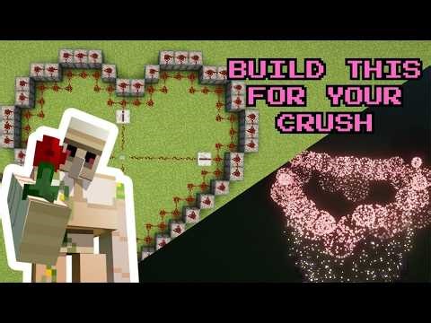 Minecraft HEART FIREWORKS MACHINE tutorial (for your crush this Valentine's)