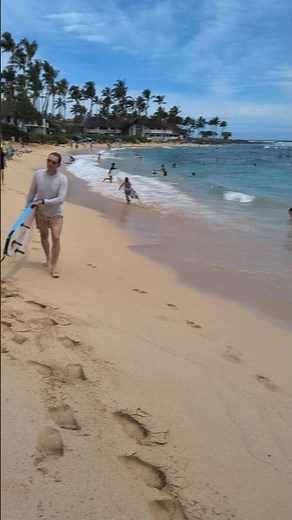 Poipu Beaches back to normal after rain storm all week.