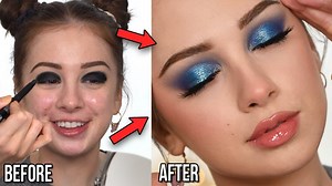 40K views · 2.9K reactions | GLAM BLUE SMOKEY EYE TUTORIAL | Denitslava Makeup | Facebook