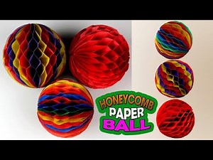 How To Make A Paper Honeycomb Ball Step By Step | Popular Craft | DIY Paper Honeycomb Ball Easy