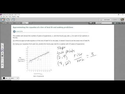 Approximating the equation of a line of best fit and making predictions