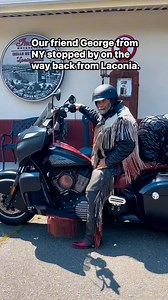 Our friend George from NY stopped by on way back from Laconia. #bikerfriends Begin your own legend at Indian Motorcycle of Springfield and Whip City Powersports. Where history comes alive! The home of the Indian Motorcycle! The museum that sells motorcycles. #indianmotorcycleofspringfield. #motoguzzidearlership #IMOS #Indianmotorcycle #motorcycle #lloydzgarage #usa #apriliadearlership #newenglandscooter #indianchiefdarkhorse | Indian Motorcycle of Springfield