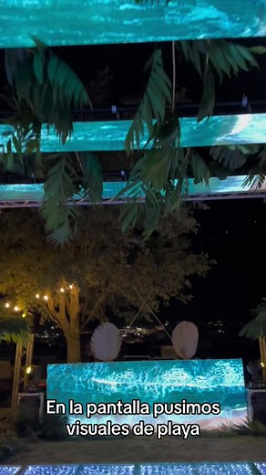 Tulum Themed Private Party with Sky Screen and DJ Booth