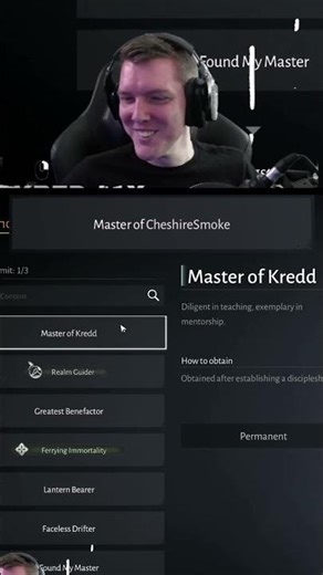 Custom title when you take on a disciple and become a master. The disciples weren't happy...