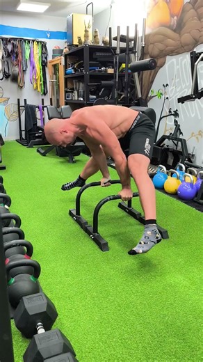 Straddle L sit to planche progression