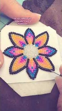 Do you remove the paper template? #beadwork#indigenous#beadingtutorial #tipsandtricks#jewelrymaking