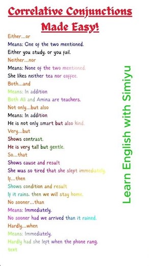 Correlative Conjunctions Made Easy!