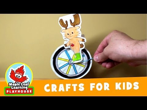 Paper Toy Unicycle Craft for Kids | Maple Leaf Learning Playhouse