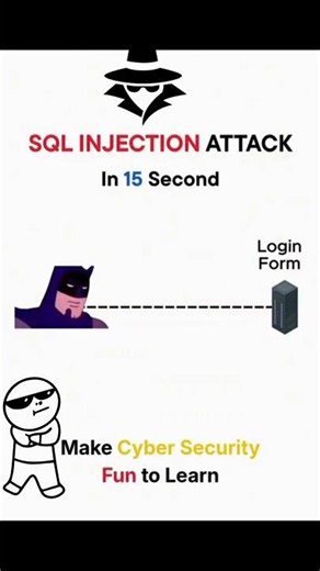 SQL Injection in 15 Seconds 😂💉 | Cybersecurity Cartoon#shortsviral #sql
