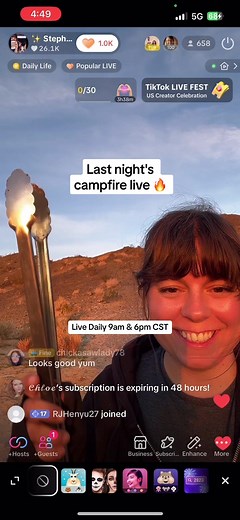 Live Campfire Cooking in the Jeep - Come Say Hi!
