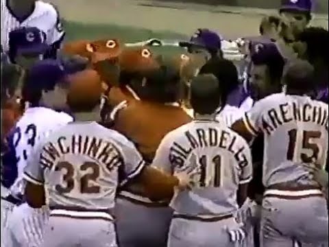 Reds & Cubs get in fight after foul ball controversy: 5/27/84 Cubs vs Cincinnati Reds full game