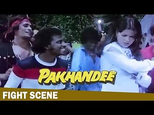 Zeenat Aman,Shashi Kapoor Fight Scene From Pakhandi पाखंडी 1984,Hindi Drama Movie