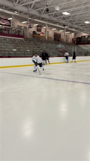 Dynamic Hockey Development LLC on Instagram: "Deception wins at higher levels. This drill forces eyes–hands separation and intentional deception. 🧠 How it works: It’s a 2-on-0 vs the goalie, but with one rule: • You must PASS while looking at the net • You must SHOOT while looking at your teammate Your eyes lie. Your hands tell the truth. 🎯 Why it works: Goalies and defenders read eyes first. When your eyes say “shot,” they square, set early, and stop tracking lateral threats. When you pass in