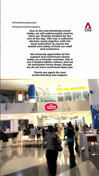 Swatch shuts VivoCity outlet ahead of Royal Pop launch due to 'overwhelming crowd'