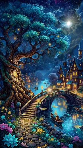 2.2K views · 709 reactions | Good night ✨Good vibes ✨ Sweet dreams ✨✨✨ #goodvibes #aiart #digitalillustration #animated #animation #illustration #illustrator#goodnight #nightmood #night #whimsical | Нурия Ракипова | Facebook