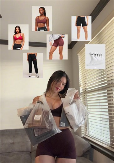 @Gymshark unboxing YAY 🥳💖🦈🎀 #gymclothes #minihaul #unboxing #gymshark #fyp