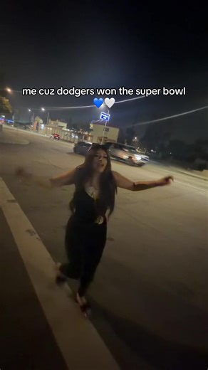 Celebrating Dodgers' Super Bowl Victory