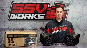 SSV Works 2021-2026 Ford Bronco 4-Door Rear Speaker Pod Upgrade 6.5" Weatherproof Plug & Play Roll Cage Mount Unloaded Enclosures Only - 220-BR-B65U