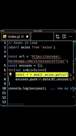 Async Await in Loop | JavaScript Interview Question #reactjs #javascript #shorts
