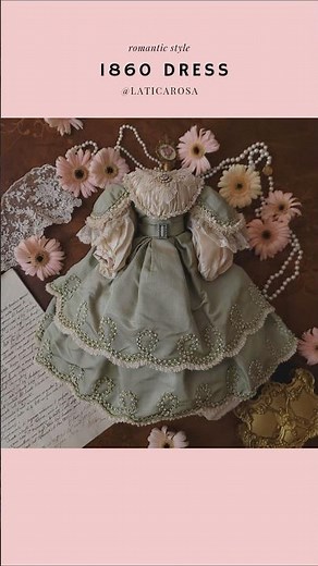 1860s Dress Complete! The Era of Crinolines🩷