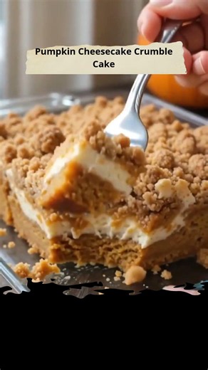 PUMPKIN CHEESECAKE CRUMBLE CAKE 🎃🍂