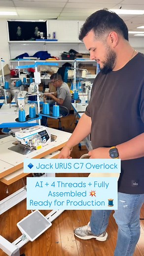 Overlock Jack URUS C7 – the AI-powered 4-thread machine you’ve been waiting for! Smart fabric detection. Smooth finish. Fully assembled with table stand. 🧵 Now available in the US 🇺🇸 – Free shipping to 35 states! #overlock #sewingmachineusa #jackurusc7 #heavydutysewingmachine #jacksewingmachine | Supra Sewing