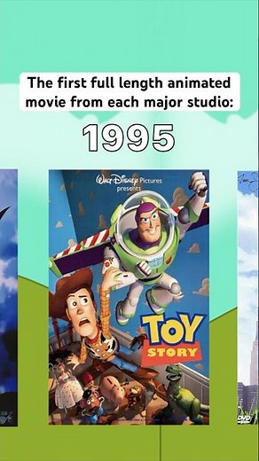 The first Animated movie from each Studio! #pixar #disney