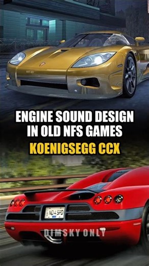 Differences Engine Sound of Koenigsegg CCX in Old NFS Games 🔥 #shorts #needforspeed #nfs