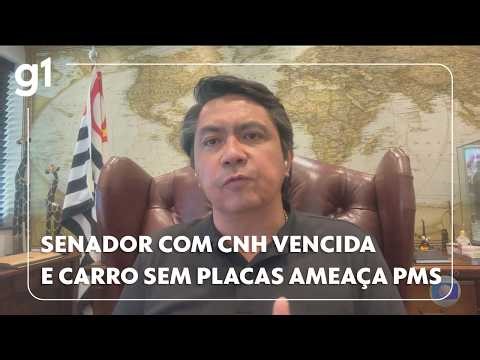 Senator with expired driver's license and car without license plates threatens police officers an...