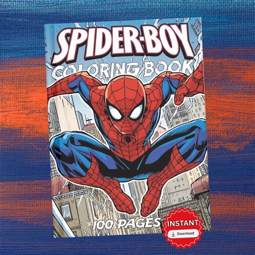 50 Spider Hero Coloring Pages PDF | Superhero Coloring Book for Kids | Instant Download - Etsy
