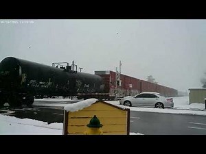 BNSF manifest train at the Tehachapi Depot Museum