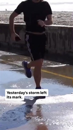 Saturday’s storm left behind puddles along the Mission Beach boardwalk, washed-up sand and slick streets. But that didn’t stop visitors from returning in full force on Sunday. Walkers, runners, bikers—even swimmers—were out enjoying the day. | CBS 8 San Diego