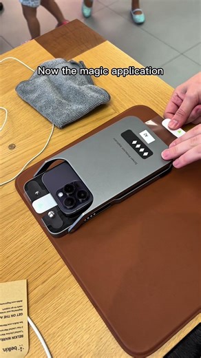 This is how #apple #applestore put on your #screenprotector #iphone #pov