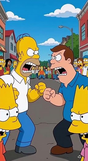 The Simpsons vs The Griffins — Multiverse Fight Gone Wrong🔥