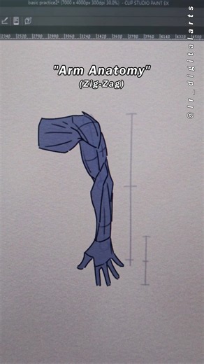 Drawing arms = zig-zag!! 💪 #digitalart #shorts #drawing #art #digitaldrawing