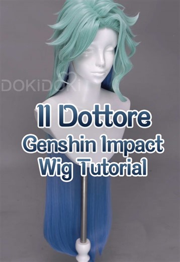 Wig Tutorial for Il Dottore Cosplay from Genshin Impact
