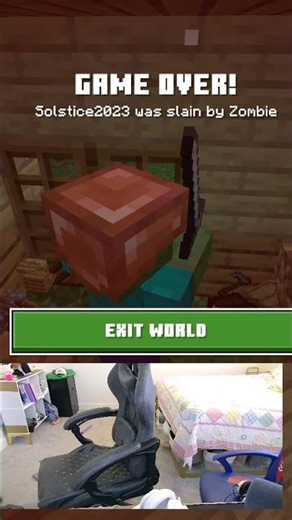 Shiloh Put the Controller Down on Day 7 Hardcore Minecraft… A Zombie Had Other Plans 😭💀⛏️ #Shorts
